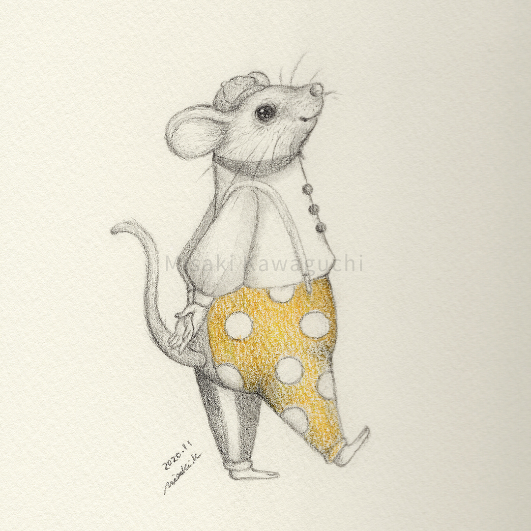 かわぐち未沙妃 ファンシーラットのお友達 Mikaeruたちのお洋服 Rat ファンシーラット ねずみ イラスト 鉛筆画 T Co Dipmht12fp Twitter