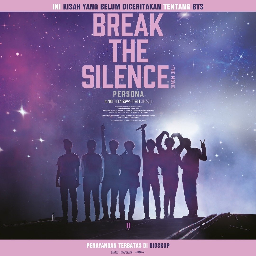 Kami butuh pendapat Sobat XXI.

Kalian ingin BREAK THE SILENCE: THE MOVIE ditayangkan di kota mana lagi? Kami akan kumpulkan suara terbanyak.

Silakan reply dengan hashtag #BTSdiXXI ya. Borahae 💜