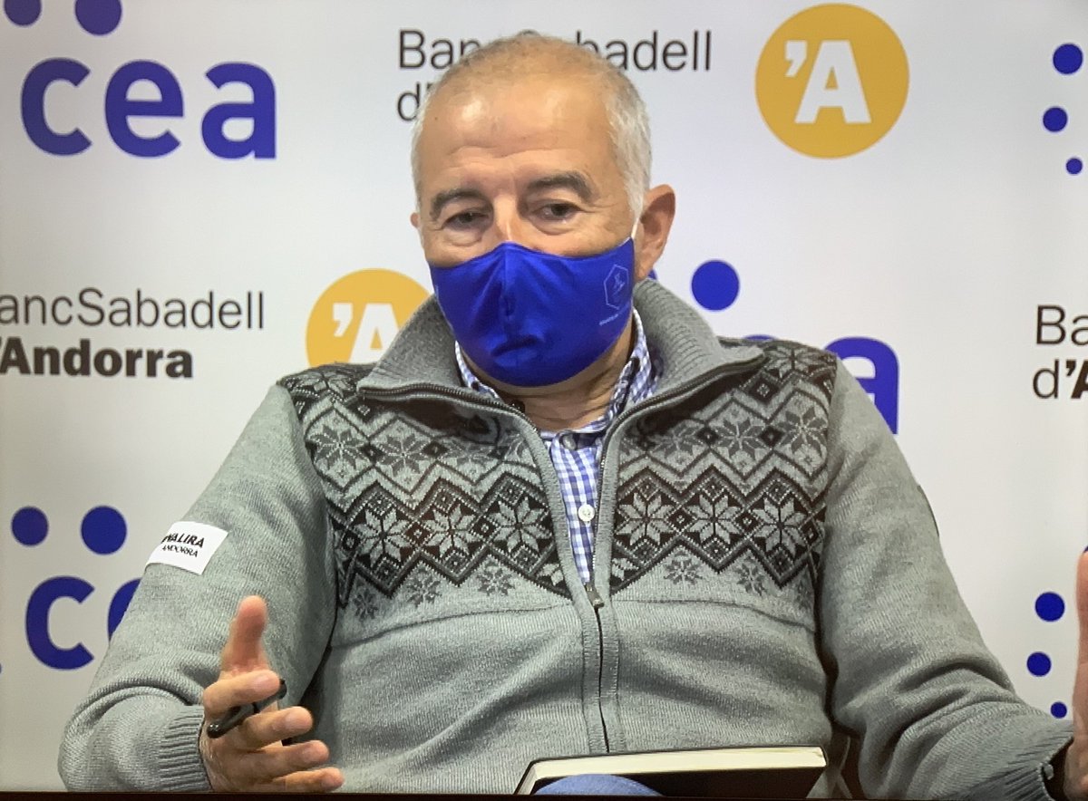 CEA_And's tweet photo. El Turisme a debat. Joan Viladomat @grandvalira «Mantenim la previsió d’obrir pistes pel pont de la Puríssima. Si vindran turistes o no, ja no depèn només de nosaltres» @jordi_daban @daguisahotels @Caldea #elfuturadebat https://t.co/M5qEBuqnUC