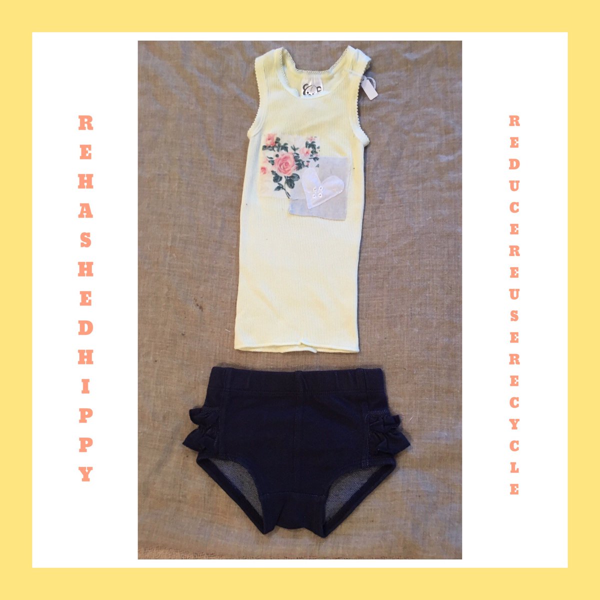 rehashedhippy's tweet photo. REUSE&amp;CREATE SOMETHING NEW #upcycle #babyfashion #preloved singlet&amp;scarf&amp;jeans 4 decoration #handmade #recycle #baby #babyshower #kidsfashion #etsy #etsyfinds #etsymntt #handcrafted #sustainablefashion #Adorable #cute #babycute #fashion #boho #recycledfashion #shopsmall #buylocal https://t.co/tNFkfnGQec