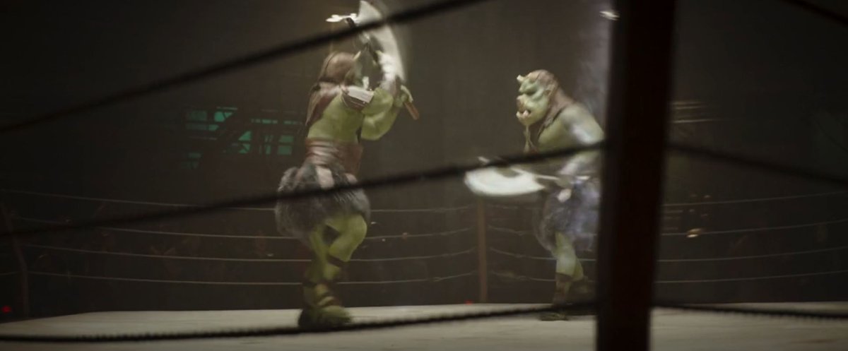  #TheMandalorian   Star Wars: Masters of Teräs Käsi (LucasArts, 1997) saw several characters clash, including Boba Fett, Jodo Kast (Mandalorian armor), Hoar (Tusken Raider) and Thok (Gamorrean guard). Funny coincidence, or not.Solo (2018)  @JonKasdan script also referred to it.