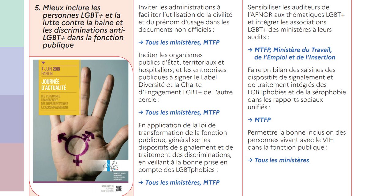 🏳️‍🌈 Retour sur le plan national d'actions présenté par <a href="/1ElisaMoreno/">Élisabeth Moreno</a> pour l'égalité des droits, contre la haine et les discriminations anti-LGBT 2020-2023 avec une invitation pour les entreprises de collaborer avec l'@AutreCercle. Plus de détails ⤵️ #LGBT #Diversité