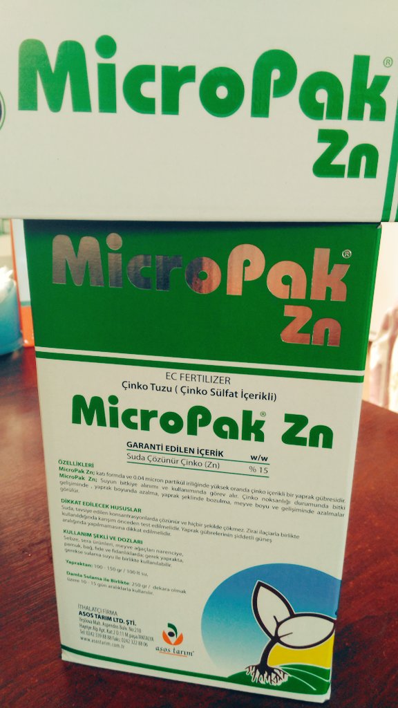 Düşük kullanım dozu ile ekonomik bir bitki besleme olanağı sunan MicroPak Zn ürün veriminden kalitesine kadar bir çok dönemde yüksek etki gösterir, Avrupa'dan ithal MicroPak Zn Niksar da Hasat Tarım'da üreticilerimize sunulmuştur...
#niksar #tarım #gübre #çinko #hasattarım