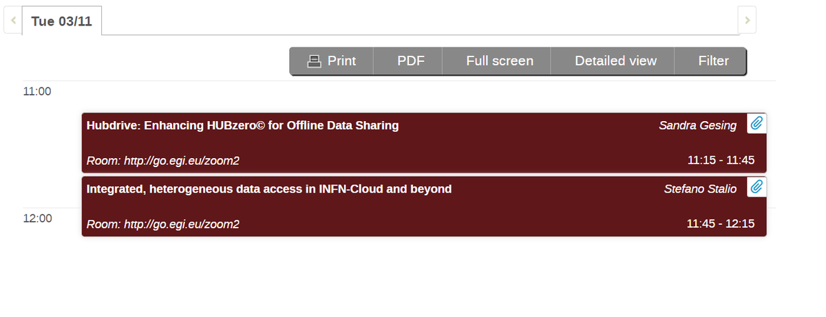 EGI_eInfra's tweet photo. 👀DAY 2 keeps going strong!
Join the #DataManagement session to learn about different #datasharing platforms submitted to #EGI2020, such as #HubZero, a framework to create #science gateways and INFN-Cloud Object Storage @INFN_
More on ➡️ https://t.co/6WZdl4Az2i https://t.co/8R1AkosmJ4
