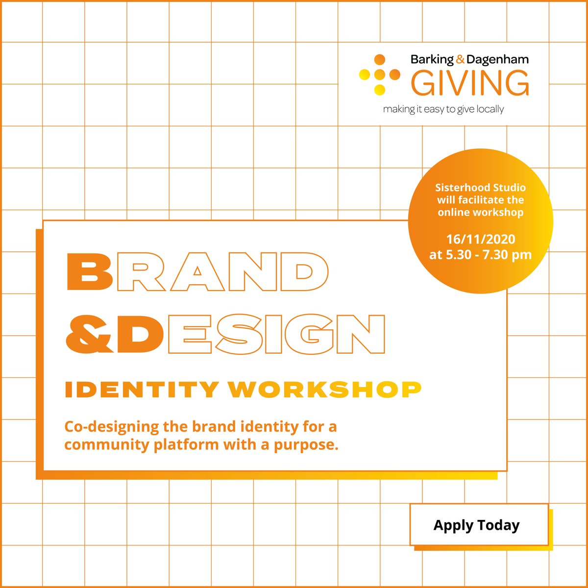 our_sisterhood's tweet photo. Live or work in Barking &amp; Dagenham? Here's an opportunity to flex your creative muscles &amp; contribute towards the new face of @givingbd. Please share &amp; sign up here: https://t.co/R8OIVgeERx https://t.co/xTqWm9lqlY