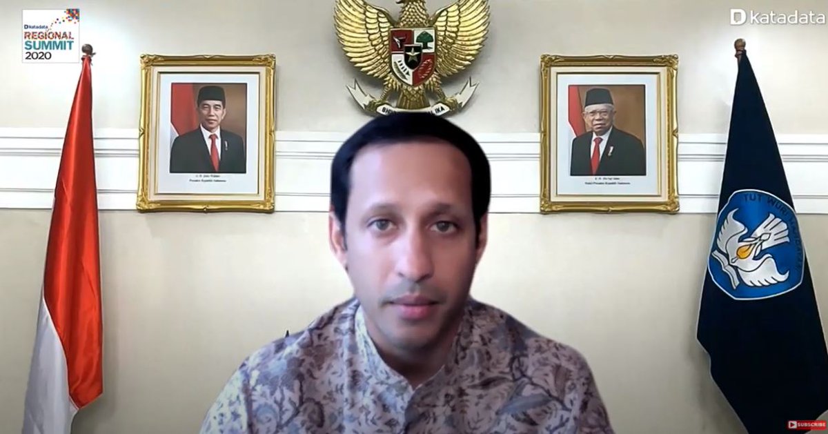 KATADATAcoid's tweet photo. Salah satu kebijakan dari pemerintah adalah menyalurkan kuota data Internet kepada jutaan siswa, mahasiwa guru dan dosen sebagai respon keluhan beban biaya belajar mengajar secara daring. Nadiem Anwar Makariem selaku Menteri Pendidikan dan Kebudayaan di acara #RegionalSummit2020 https://t.co/lq24Z5GPHb