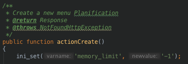 slaimer's tweet photo. En PHP, ese ini_set('memory_limit', '-1');  es la forma comúnmente aceptada para decir "sujétame el cubata".

#LegacyCode https://t.co/2Ify9RLNdW