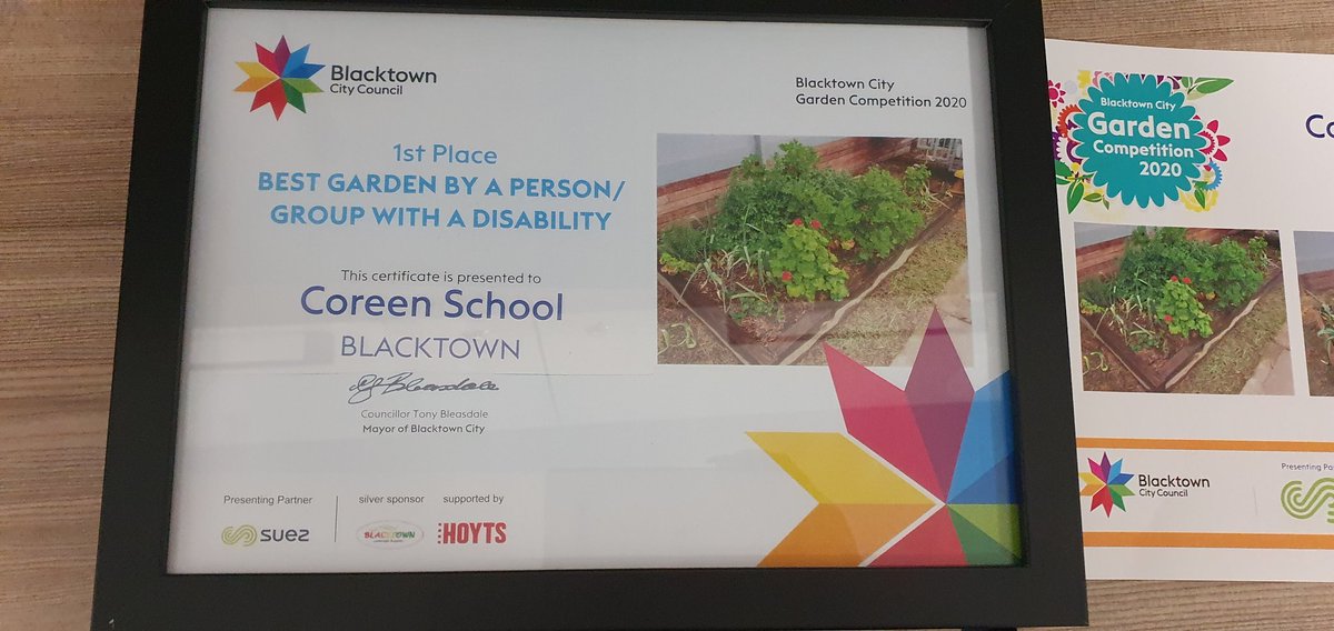 SspCoreen's tweet photo. Congratulations to the Tutorial Centre Gardening Program
 1st Place in Garden by a Group/Person with a Disabilty in Blacktown Council Garden Competition #NSWDoE #COREENTEAM #gardening
#BlacktownCouncil https://t.co/EM6L0Rul8c