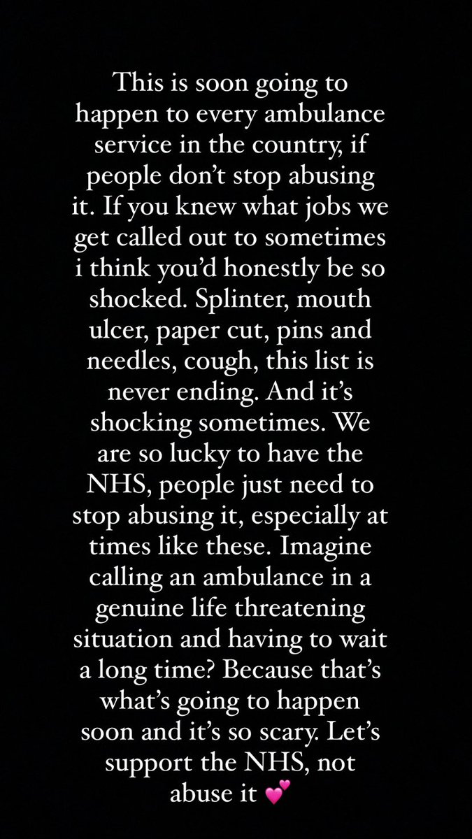 laura_tott's tweet photo. Little rant, sorry. The NHS is at breaking point. Please support it, not abuse it 💕 https://t.co/WePd66GZyT