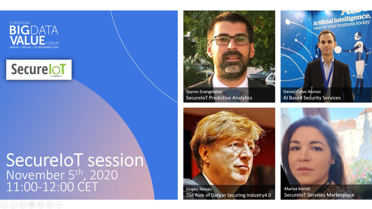 #EBDVF2020 started today -  be sure that you are registered 👉 bit.ly/37GGP8R
#SecureIoT project session starts on Thursday 5 November at 11am CET. 
You can check the whole programme here👉bit.ly/2HFIPmI