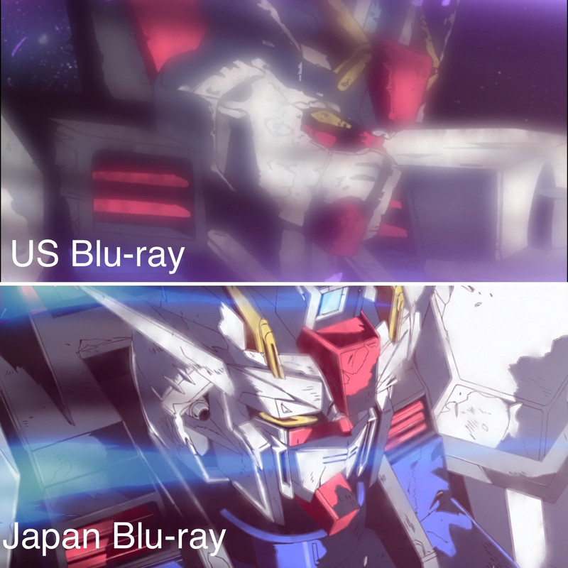 Normanicgrav As Some Folks Have Noticed Nozomi Apparently Used The Tv Re Broadcast Version And Not The Jp Blu Ray Version For Mobile Suit Gundam Seed On Top Of The Black Levels