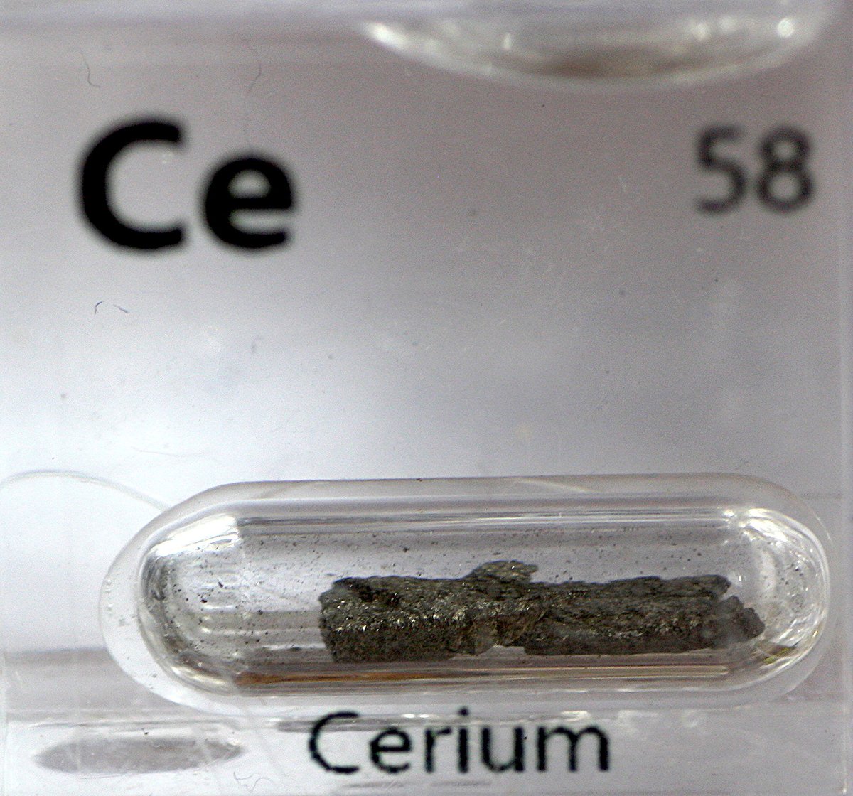 Cerium  #elementphotos. Beautiful orange compound is ceric ammonium nitrate ((NH4)2Ce(NO3)6).