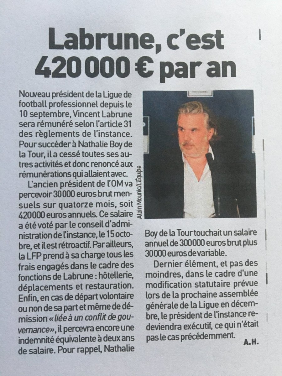 Difficile après ce montant de rémunération de demander des aides à l’état.Qd on est en crise, que la survie est en jeu on se serre la ceinture habituellement.Ces salaires relève du monde d’avant.Le foot est incorrigible et n’a rien compris.C’est grave ⁦⁦⁦<a href="/lequipe/">L'Équipe</a>⁩