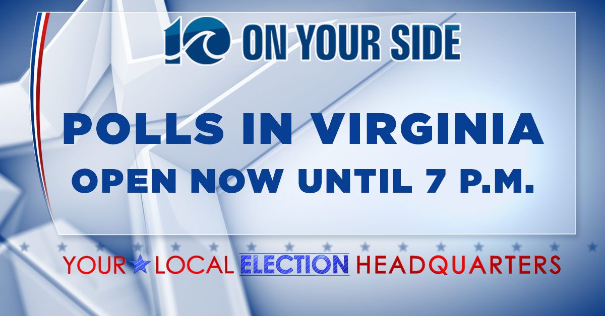 WAVY_News's tweet photo. 🚨 Polls are now open in Virginia 🚨

Polls go from 6 a.m. to 7 p.m. in Virginia and 6:30 a.m. to 7:30 p.m. in North Carolina. Remember, as long as you’re in line by the time polls close you can vote. 

Voter Guide: https://t.co/vIT5HL2Egy
Live updates: https://t.co/qILQ0hH6gN https://t.co/uNn3tzTapt