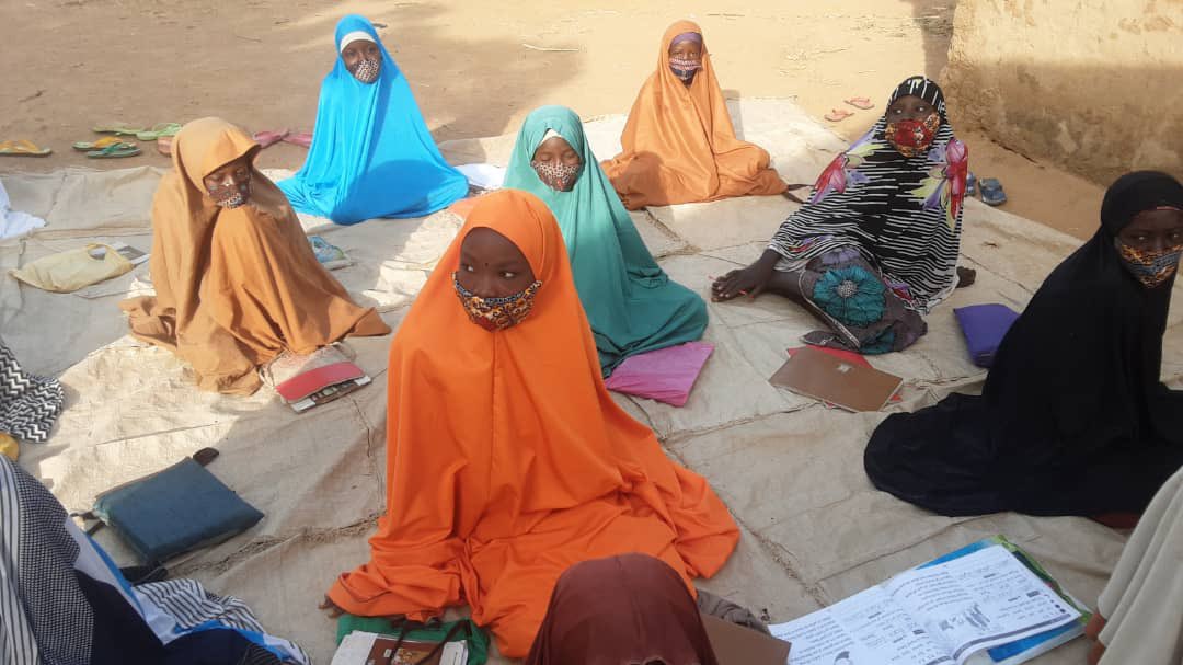 siswachi1's tweet photo. @USAIDNEIPlus Learning sessions have fully resumed at all SISWACHI established centers on the NEI plus project, strictly following the COVID-19 safety protocols #MuKaranta #Girls https://t.co/rzYeGyJNDQ