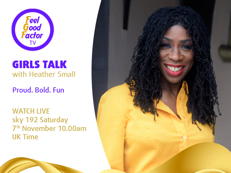 FeelGoodFactor8's tweet photo. Introducing you to Soul queen Heather Small of M People. 
You can look forward to seeing Heather on GIRLS TALK, starting November 7th. Sky TV @feelgoodfactor8 #conversation #tv #wellbeing #inspirational #life #feelgoodfactor #feelinggood https://t.co/nV5fQl6Iru