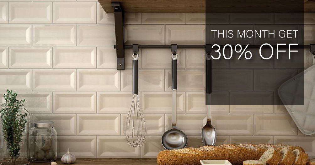 Revamp your kitchen for less this month with 30% off all of our tiles. Shop in-store, by phone (053 9383700) or online at halotiles.ie