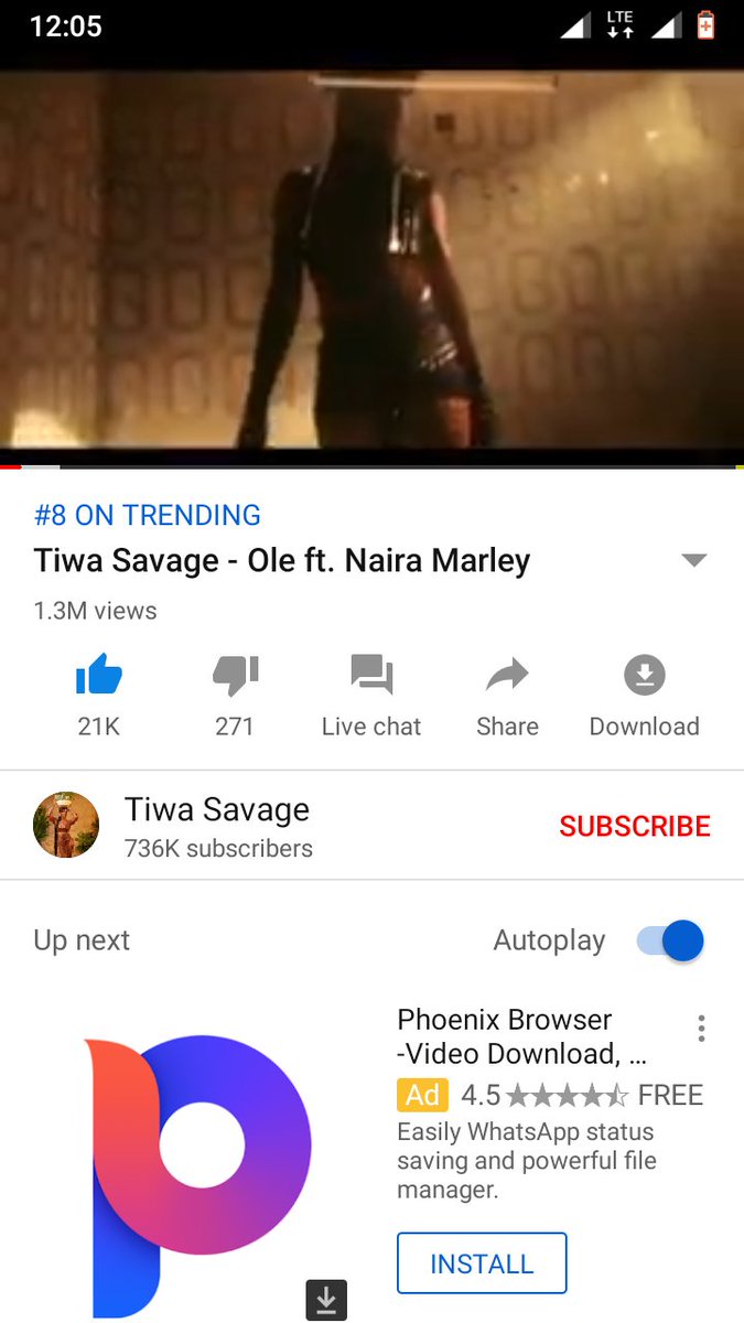 OKIKIOL97538041's tweet photo. Ole by @TiwaSavage had reach 1.3millions view in 4days 
Omo...Women supporting Women is the real thing ...@Symply_Tacha
Keep being REAL #OleVideo

#Tacha https://t.co/IOfJSiob2M