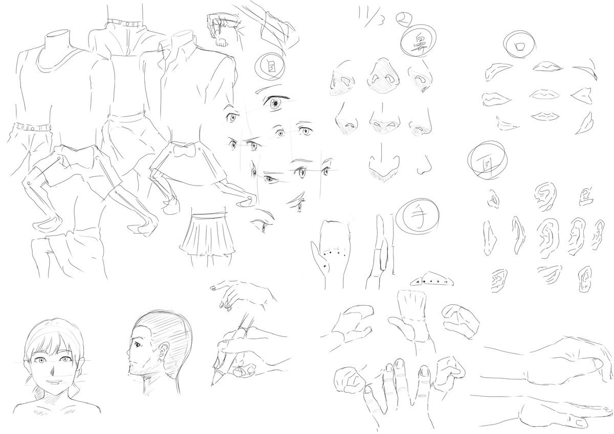 本を見ながらパーツなどの練習。真面目に絵を描くなんて高校生以来だから楽しいかも!でも手が難しくて理解出来ない!!上手い人はどうやって自由自在に描いてるの!?
#絵描きさんと繋がりたい #絵描きに聞きたいな