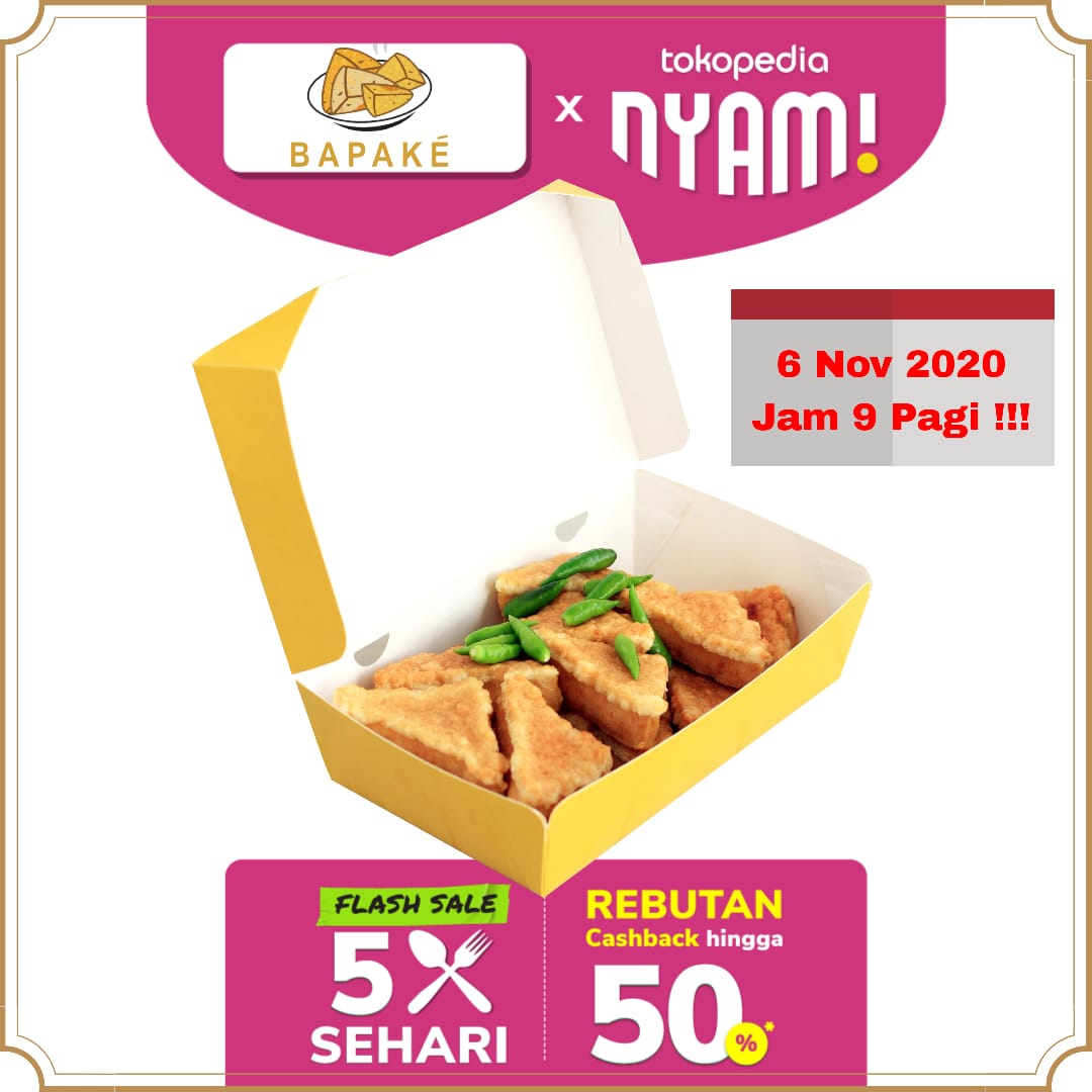 indocalendar's tweet photo. Jangan sampai ketinggalan promo #tokopedianyam

Cemilan tahu aci bapake @tahubapake yang LARGE isi 15 pcs hanya Rp. 10.000

Catat tanggal nya, 6 November 2020

Jam 09.00 – 11.00

#banggabuatanlokal #belikreatiflokal #ayoindonesia #tahuaci #tahubapake https://t.co/l3pJoSyZ0n