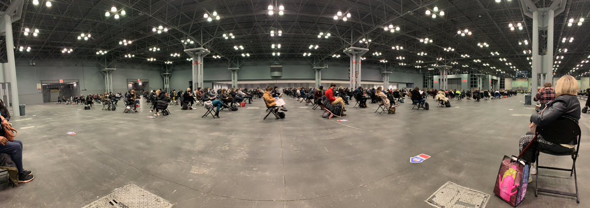 ~800 standby election volunteers awaiting poll assignments at javits center in nyc #Vote2020