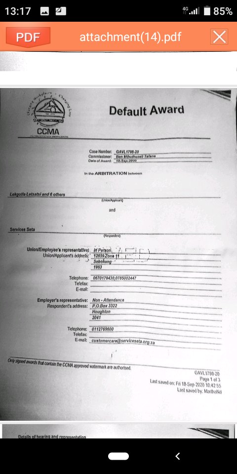 Nompume26714304's tweet photo. @ServiceSETA why a u playing hide and seek when it comes on payment of learners, we even involved ccma but it seems like u don't even care. Could u just pay us this is too much. No mahn https://t.co/VROTCA7sZc