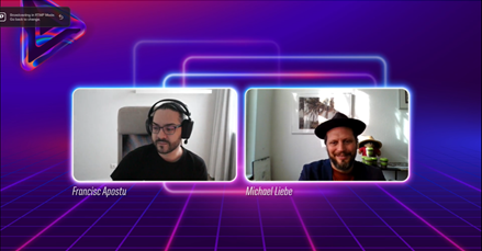 🤘 Rocking the Virtual stage now at #DevPlay2020! Live Fireside Chat with Francisc Apostu &amp; Michael Liebe about the <a href="/Kickstarter/">Kickstarter</a> crowdfunding platform!
More about Michael dev-play.ro/speakers/micha…
More about Francisc dev-play.ro/speakers/franc… 

#DevPlay