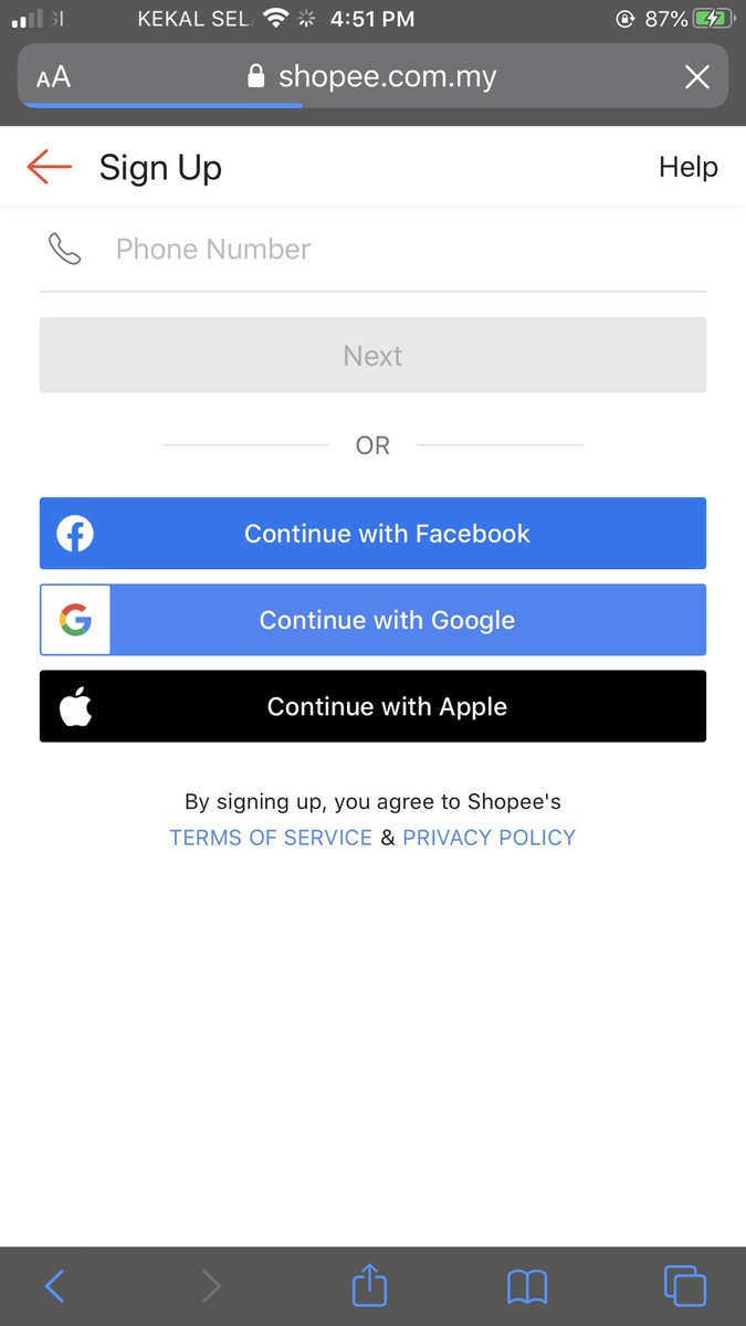 1. First of all, of course korang kena buat account shopee. if tak pernah ada, boleh terus sign up guna nama shop terus. if dah ada boleh tukar nama kepada nama shop korang. but untuk tukar ada step lain! korang kena email shopee  (nanti i buat thread ni plak)