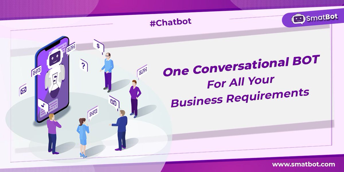 smatbot's tweet image. Why have multiple tools when you can have one conversational bot for all your business needs?

Try SmatBot today!

#SmatBot #chatbots #conversationalchatbots