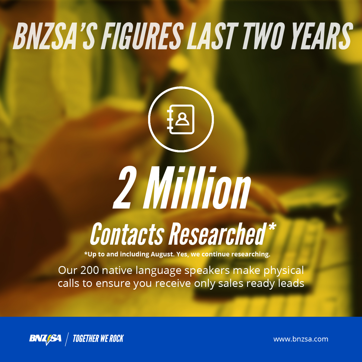 BNZSA2's tweet photo. #togetherwerock #b2bmarketing #salesexcellence #leadgeneration #leadverification #digitalmarketing #marketing #salesreadyleads #salesacceleration #returnonmediaspend https://t.co/xF1YYVNv6c