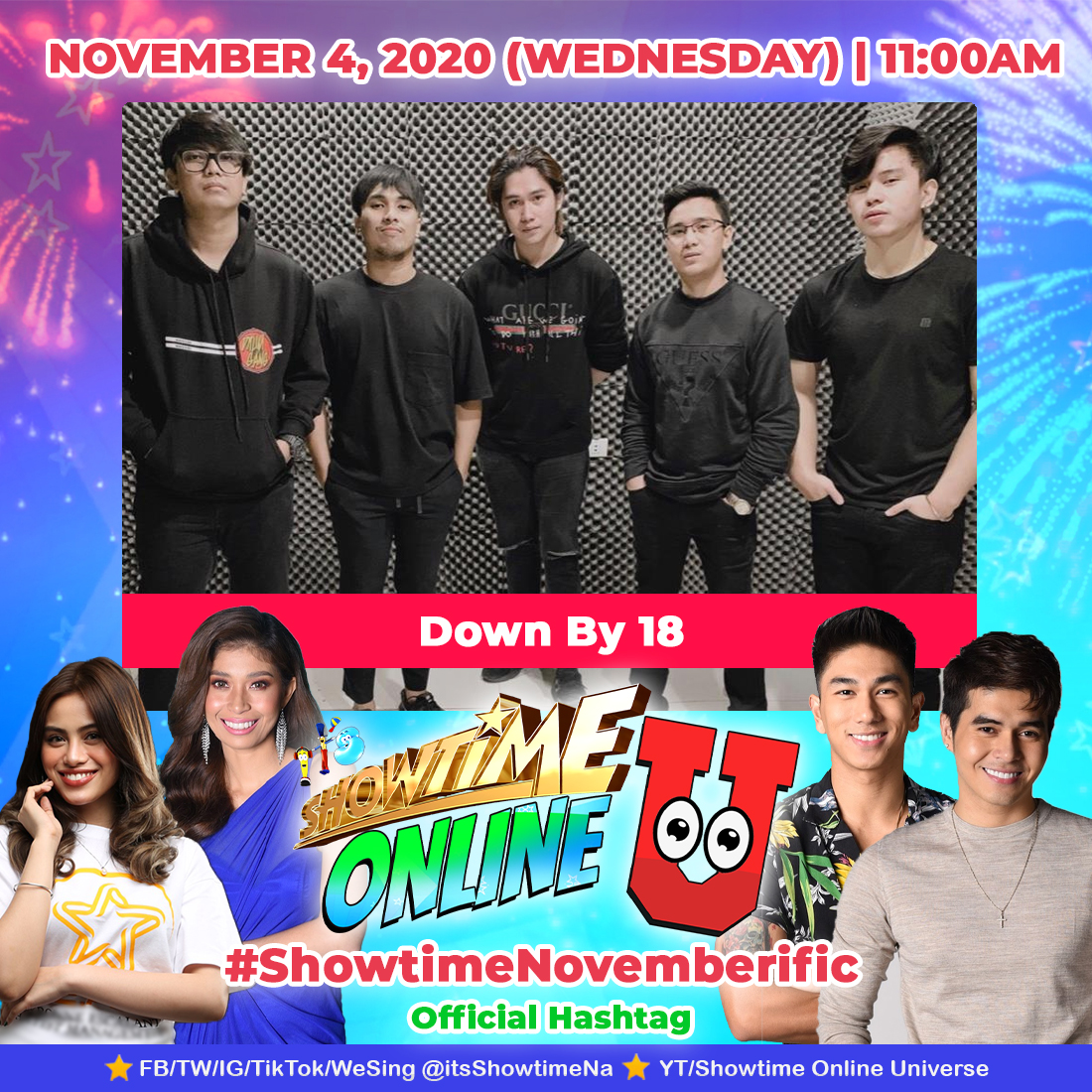 itsShowtimeNa's tweet photo. ⭐️ Madlang People! Patataasin ng Downy By 18 ang energy mo sa isang Novemberific na musikahan bukas sa Showtime Online Ü! Abangan! #ShowtimeNovemberific 

Subscribe na sa https://t.co/N5ULKexlmd https://t.co/3ZwVeVLEVI
