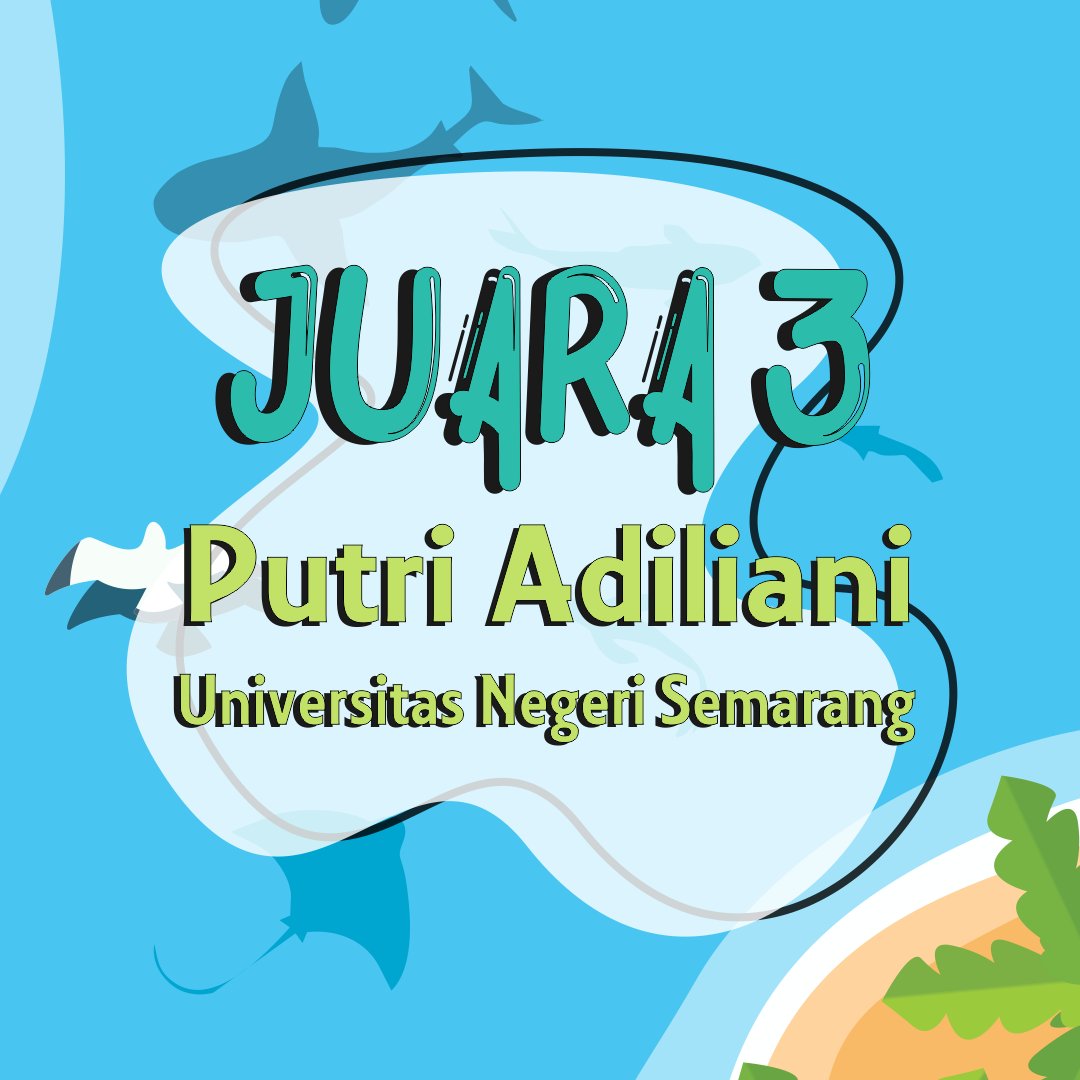 [PENGUMUMAN PEMENANG PIMPI 2020]

Pengumuman juara PIMPI 2020. 
JUARA 3
PUTRI ADILIANI
UNIVERSITAS NEGERI SEMARANG

Fb: PIMPI IPB 2020
Twitter: @pimpi_ipb
Instagram: @pimpiipb
Line: line.me/ti/p/%40vjl640…

#PIMPI2020
#forcesipb
#Pertanian4.0
#FORCESIPB
#Dandelion