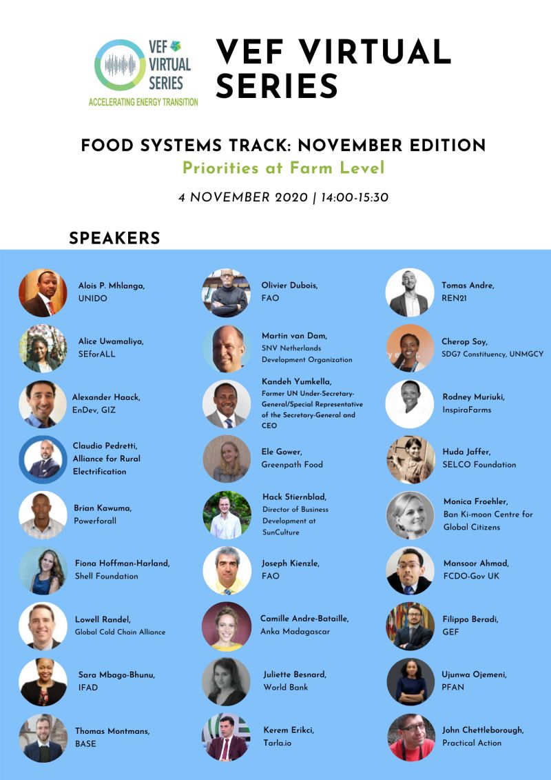 InspiraFarms's tweet photo. InspiraFarms is proud to be presenting on #OnFarmColdChain solutions in the #VEFVirtualSeries live tomorrow with its second #FoodSystems session where they will be exploring #FarmLevel priorities. 4 November 2020 | 14:00 CET
To register to click here: https://t.co/1VSHUBdbCM https://t.co/W8ultgACKk