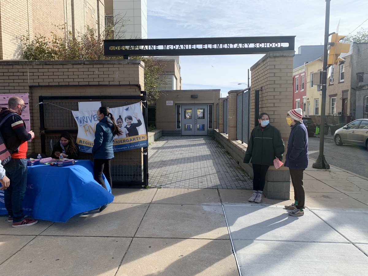 The line at McDaniel Elementary has completely disappeared. Voting lines are moving fast.