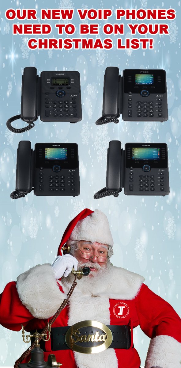 TeleconnectLtd's tweet photo. Our new VoIP phones should definitely be on your businesses' Christmas List...
Get in touch to find out more!
#Teleconnect #Ericsson #LG #iPECS #Business #Telecoms #Telephony #TelephoneSystem #Phone #ChristmasList #Santa #B2B https://t.co/cb7ap7QUyh