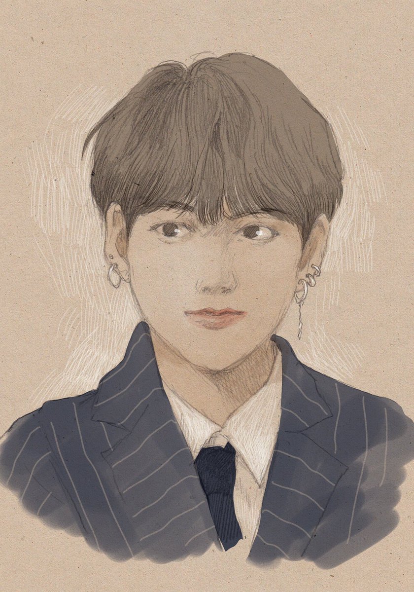 「長男に捧ぐ。#テテ #BTS 」|月野まるのイラスト