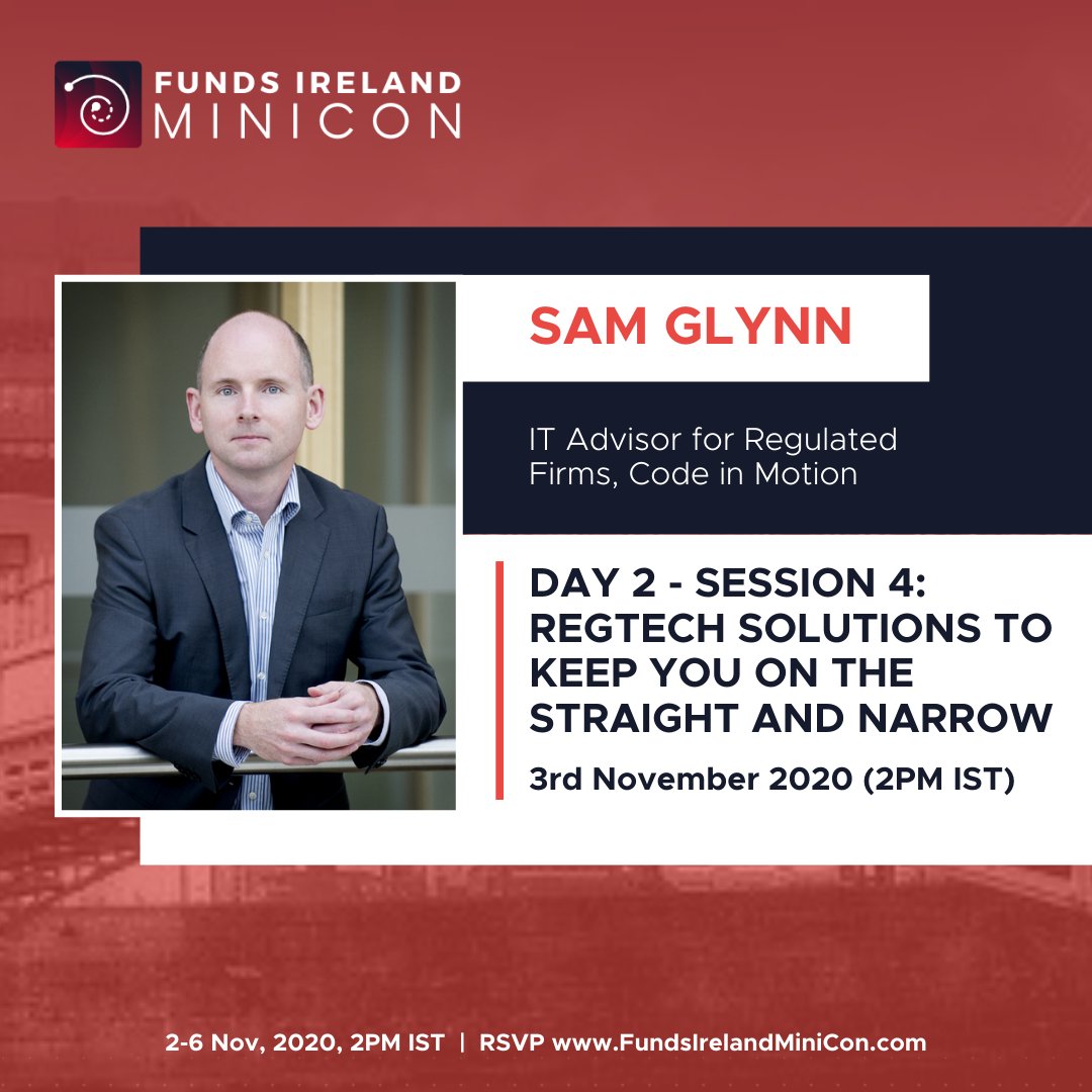FIMCupdates's tweet photo. Regulated Firm? Technology on your agenda? 

Join #FIMC2020 today to hear Sam Glynn of Code in Motion explore RegTech solutions to keep you on the straight and narrow with live Q&amp;A.

Register here: https://t.co/GLbRYS0gzr https://t.co/Bd2uWI0w7k