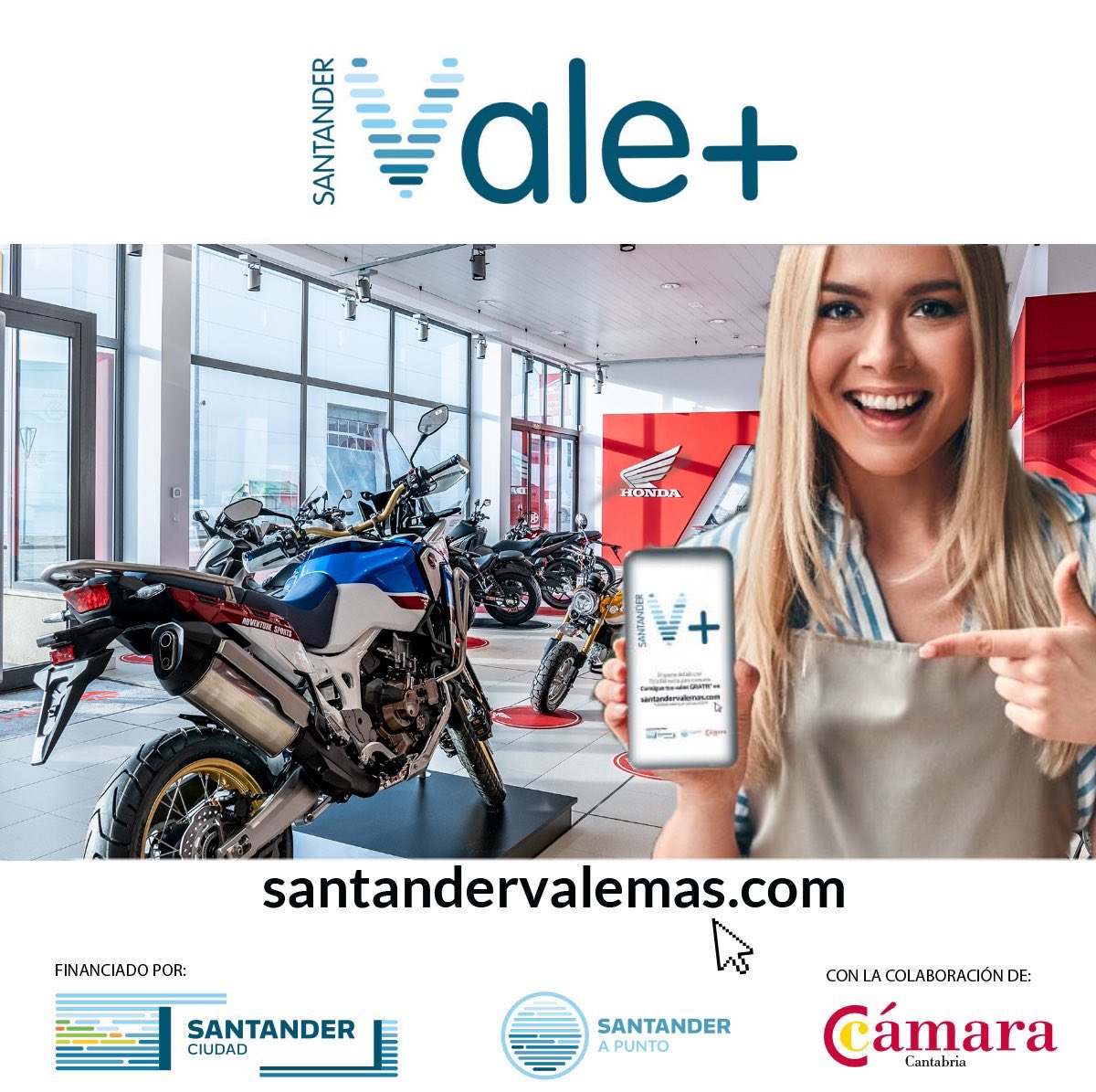 hakubamotor's tweet photo. 📢 Santander VALE+! 📢

Ya están disponibles los Vales de #SantanderVALEMAS! Obten hasta 100€ de descuento en comercios y establecimientos de Santander.

🏷 Visita https://t.co/oDm8XMPWNK
🏷 Haz click en “Consigue tu Vale+”
🏷 Regístrate
🏷 Descarga tus vales!

@comerciosantan1 https://t.co/HnL1UmDWBQ