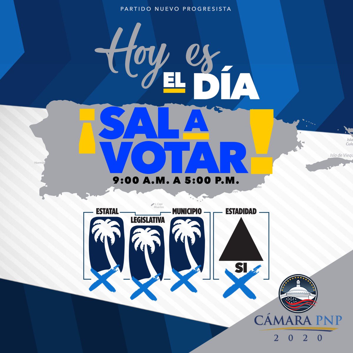 CamaraPNP's tweet photo. ¡Llegó el día! Sal a votar #ÍntegroPNP 🌴 https://t.co/SRSKmsbyZv