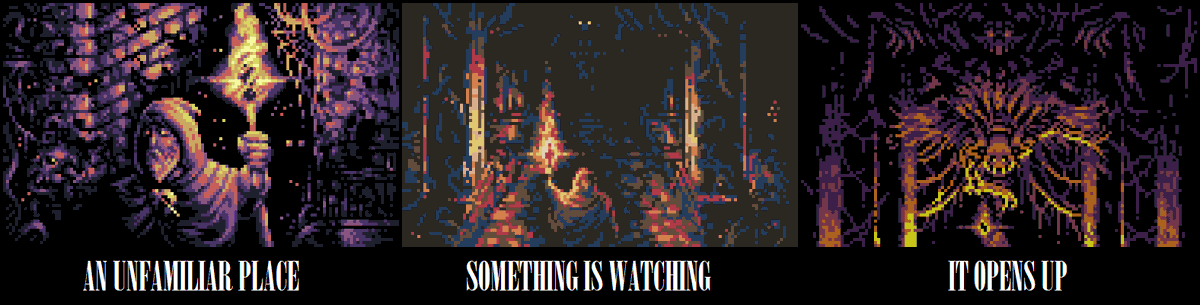 Drac9AntiChapel's tweet photo. I placed 9th in @pixeljoint 's #pixelween2020 ! Attached are my two entries -- the green-heavy one series set in the forest is the one that won. It was a great month of #pixelart challenges and I can't wait for the next one! https://t.co/Nb0oGuMxlQ