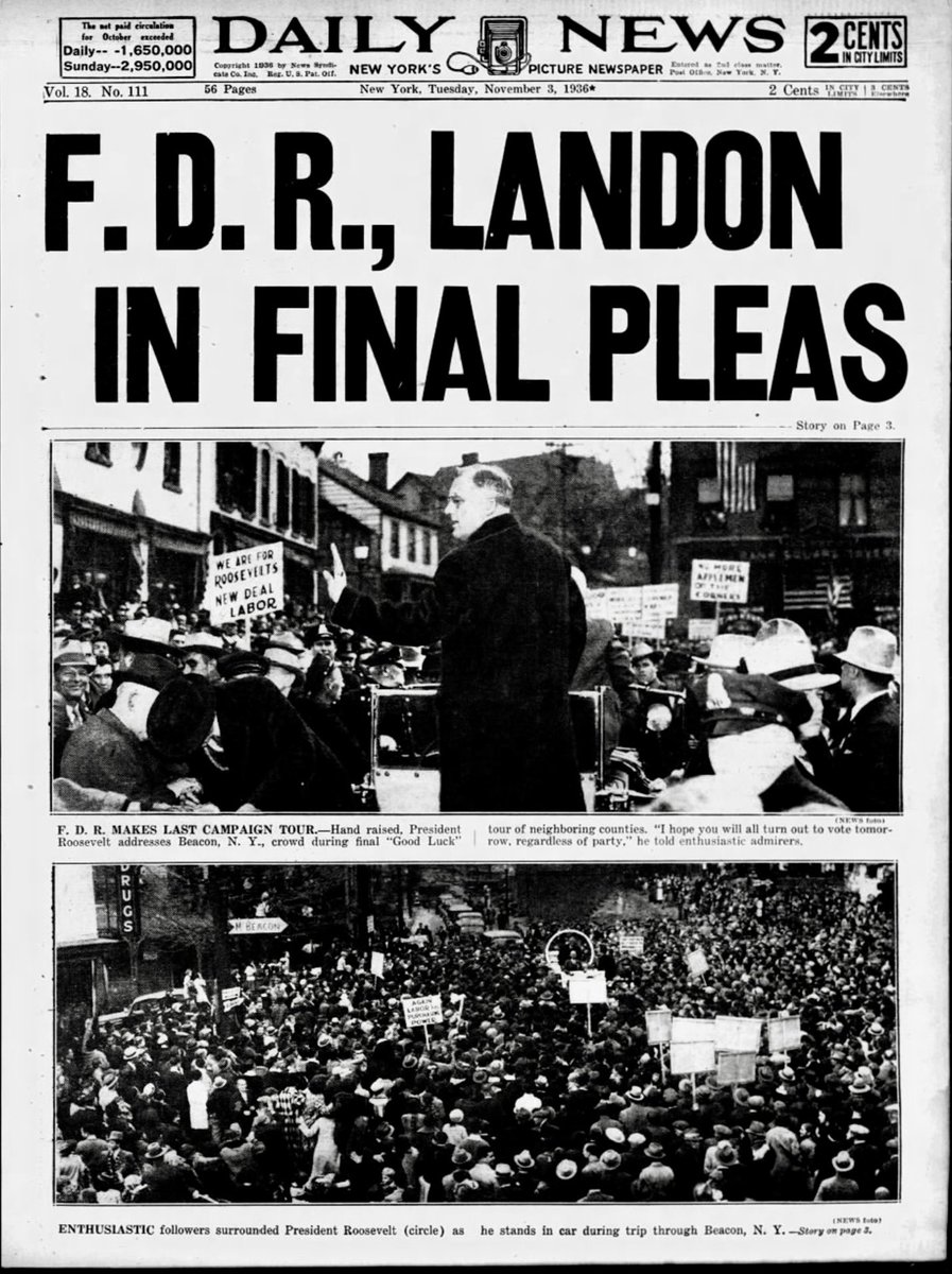 November 3, 1936 and 1940