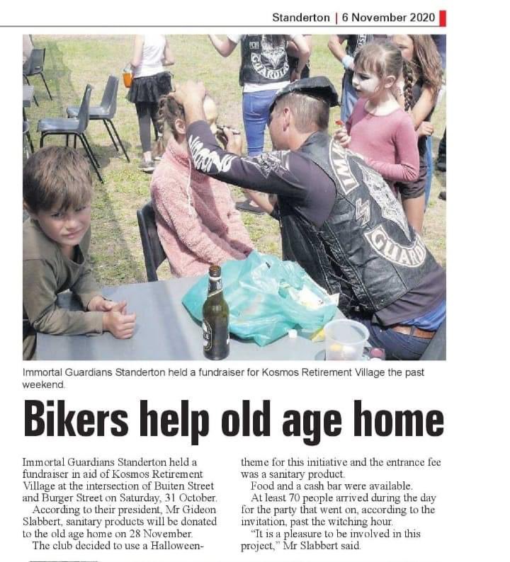 Well done to IG Standerton Chapter! Special thank you to Ekker Valley Trading and Liqour Standerton for your Sponsorship and help on this event