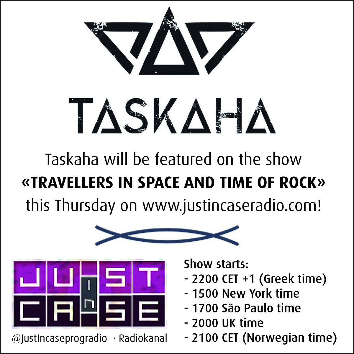 Follow us on the radio show "Travellers In Space And Time Of Rock" at <a href="/justincaseprog/">JustIn Case Radio</a>  this thursday! #progrock #Radio #RadioShow #internetradio