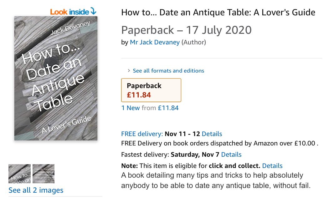 WorldAroundEwe's tweet image. How to... Date an Antique Table: A Lover's Guide by Mr Jack Devaney amazon.co.uk/dp/B08D4QXF7V/… via @AmazonUK

#mybook #ukhumour