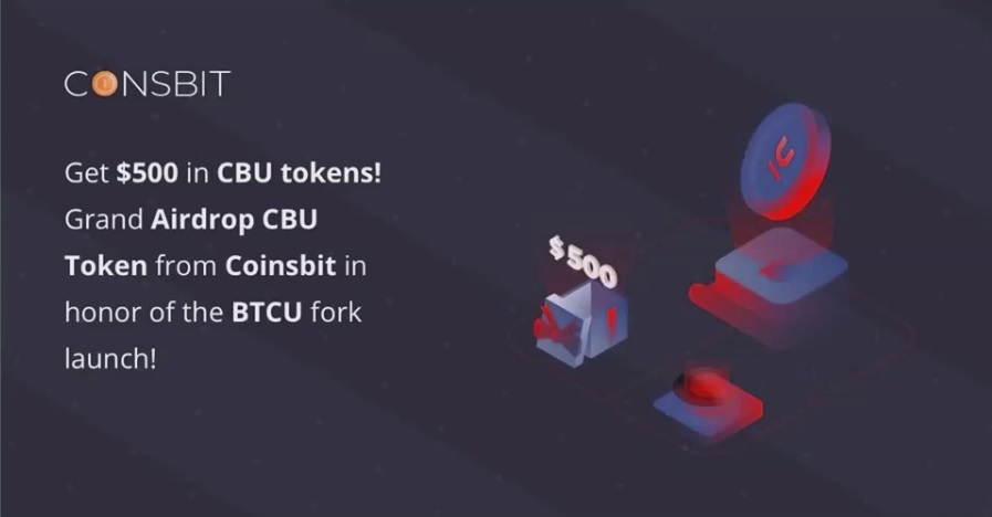 Get $500 in CBU Tokens! Coinsbit's grand CBU Token Airdrop to celebrate the launch of the BTCU fork.
For more information:
facebook.com/coinsbit.io.cr…