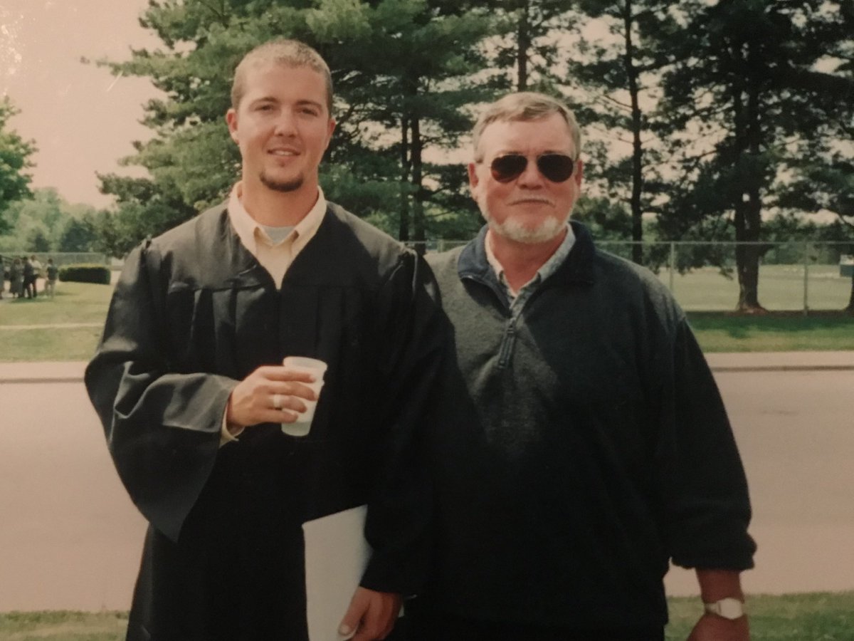 CoachChadMurphy's tweet photo. Happy birthday to my pops!! No, he’s not on Twitter, but couldn’t be more proud &amp; blessed to have the last 43 years with this dude!! My hero...my guy!! Love ya pops!! 🙏🏼🏈💪🏻🇺🇸 #steelworker #vietnamvet https://t.co/w0PyfvxshF