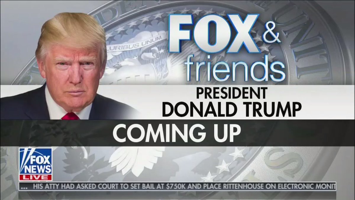 Trump will soon be joining Fox & Friends, only about 6 hours after his last Election Day-eve rally ended