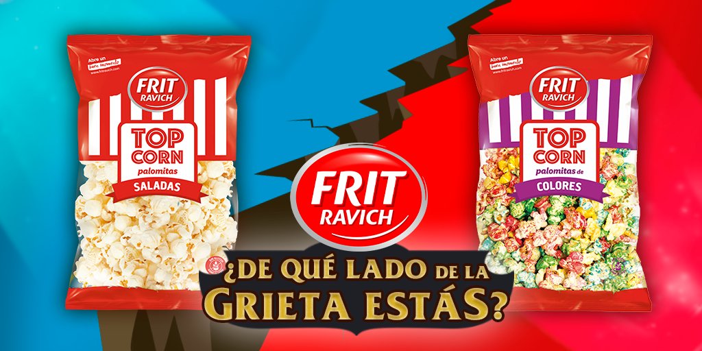 Esportmaniacos's tweet photo. ¿Qué TOP CORN prefieres?🍿
🧂 La fuerza salada del lado que asciende por la grieta #TeamSaladas
🍬 La dulce bajada de sabor que cae hasta el nexo azul #TeamDulces
Comenta cuál es tu equipo y sigue a @frit_ravich para participar en el sorteo de un lote de sus palomitas #TopCorn https://t.co/cADD0rNLkY