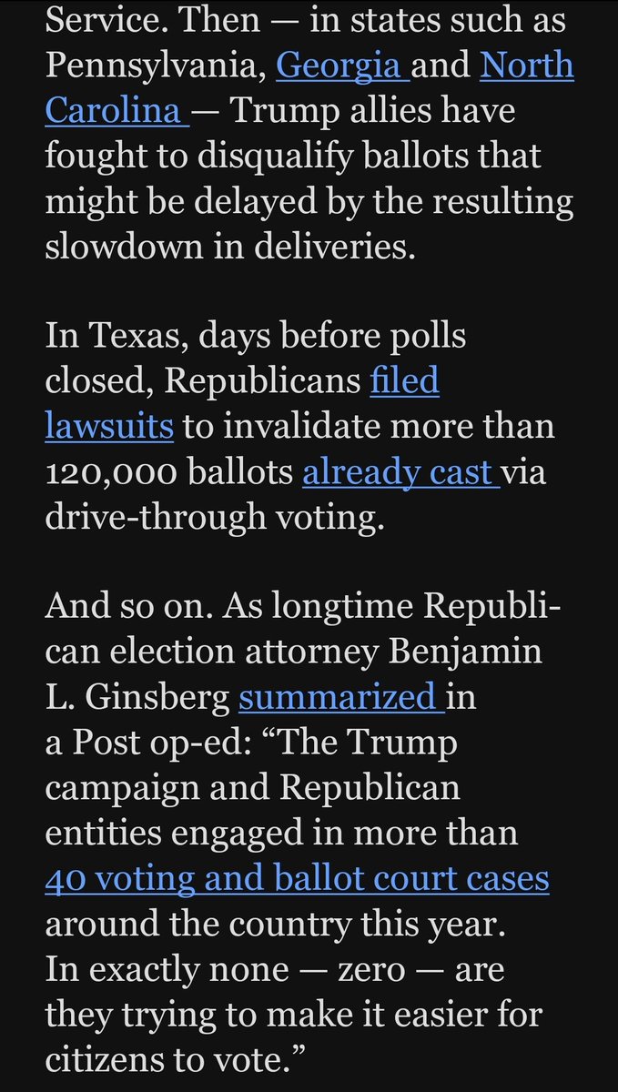 I believe there's going to be a lot of unqualified or unethical Trump judges that will get removed because these anti-voting decisions are UnAmerican and antithetical to a well-functioning Democracy.