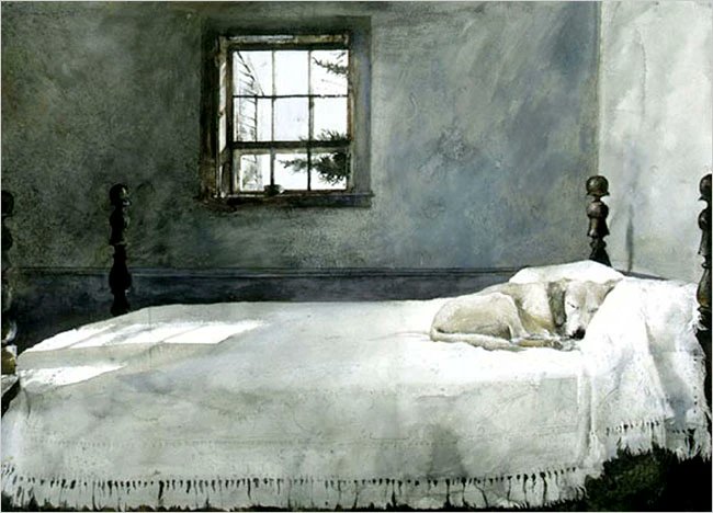 I have a poster of this Andrew Wyeth in my house. He has many calming paintings but this one is the chillest & drowsiest